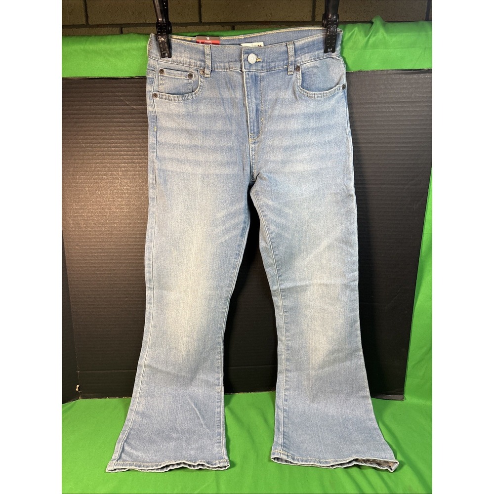 Levi's Girls 726 Flare Jeans Light Wash Denim Size 16 NWT